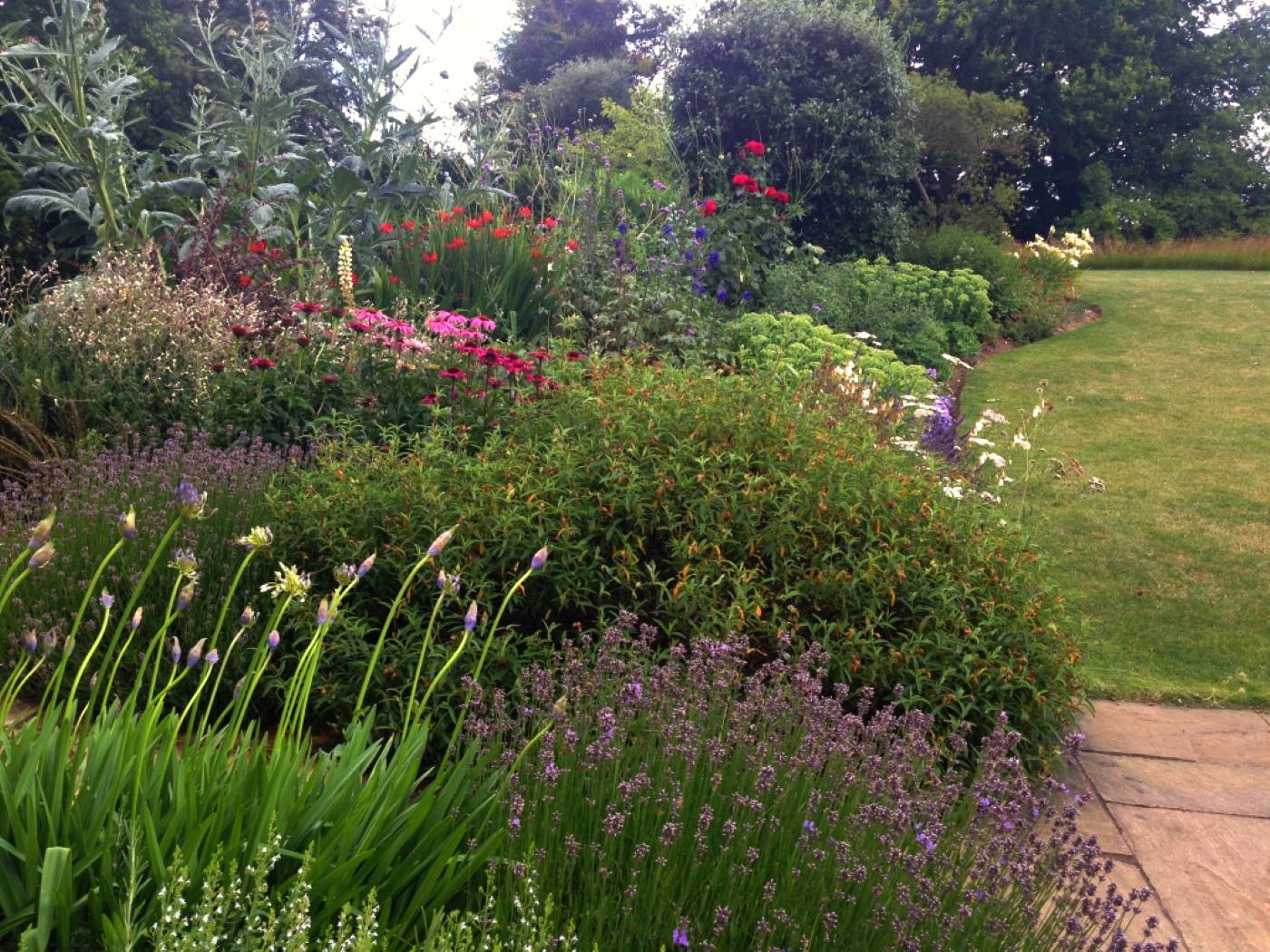 landscaped garden flowerbeds